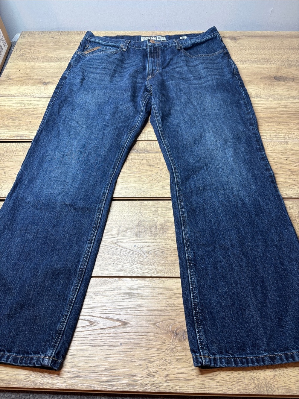 Ariat Men's M4 Legacy Relaxed Boot Cut Dark Blue  Jeans Size 38x32